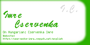imre cservenka business card
